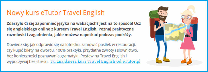 Angielski na wakacje - kurs online Travel English od eTutor.pl